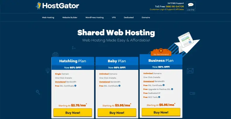 HostGator delt webhosting