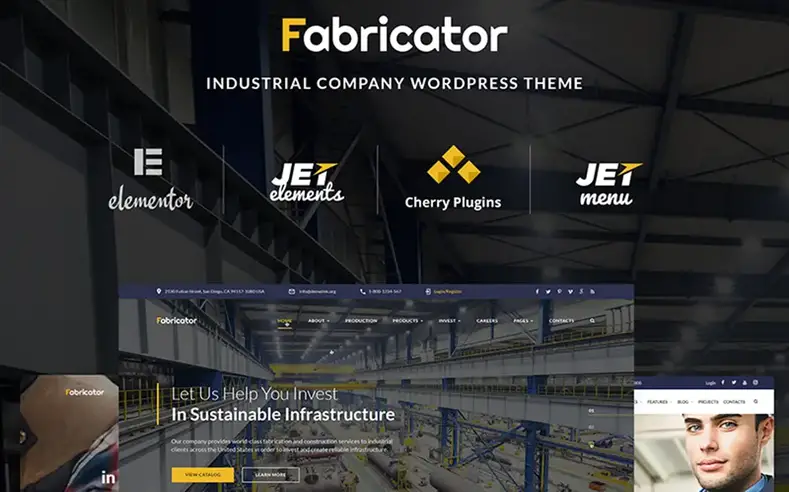 Fabrikatör - Endüstriyel İşletme WordPress Teması