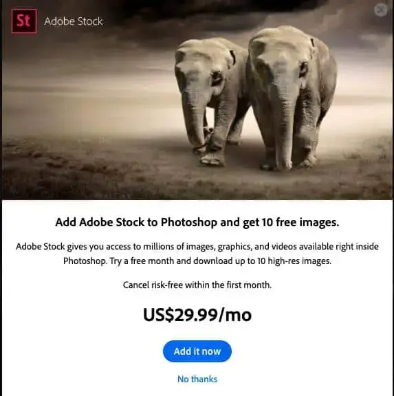 Adobe Photoshop priser