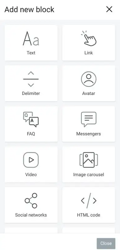 Taplink Tambahkan blok