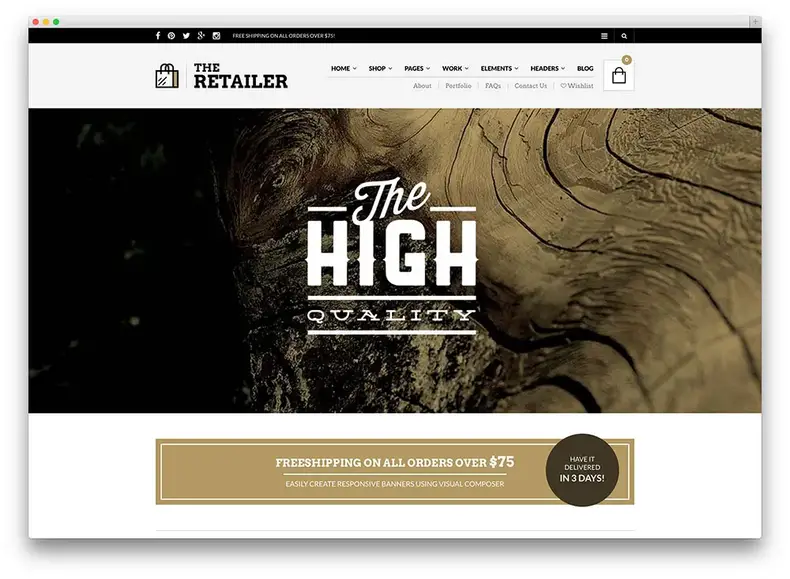 le thème WooCommerce de détail