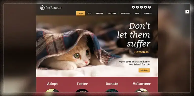 Pet Rescue - Thème WP Animal Charity & Shelter