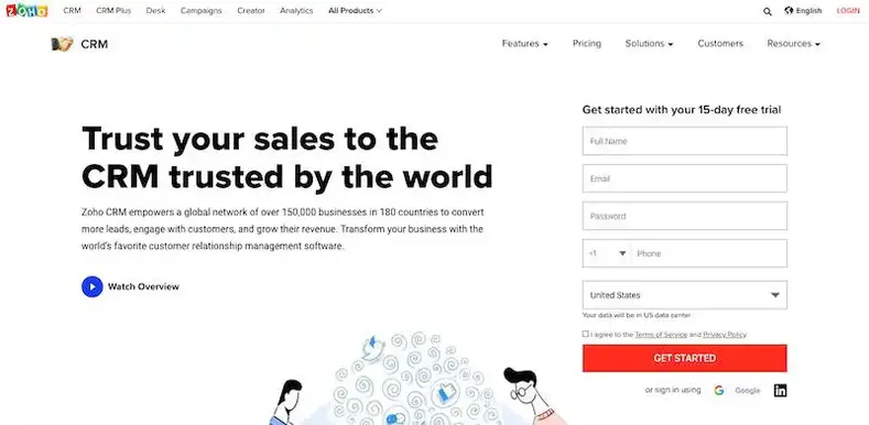 Sampul Zoho CRM
