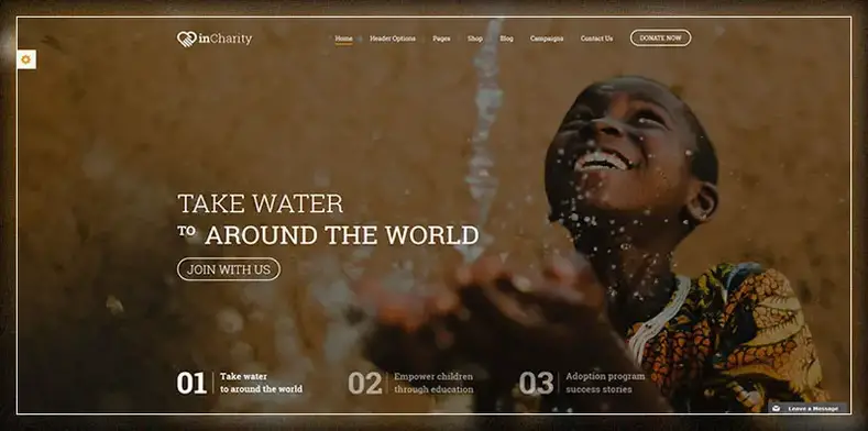 Charity WordPress Theme - Tema InCharity untuk Amal, Penggalangan Dana, Nirlaba