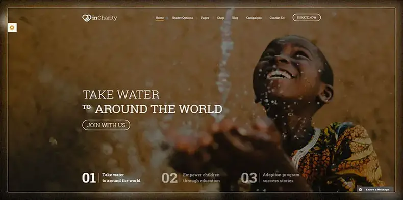 Thème WordPress caritatif - Thème InCharity pour les organismes de bienfaisance, les collectes de fonds et les organisations à but non lucratif