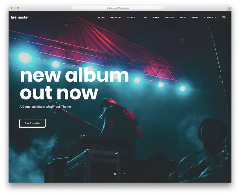 tema wordpress firemaster para músicos