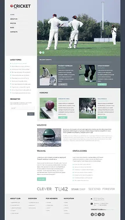 Thème WordPress pour le cricket