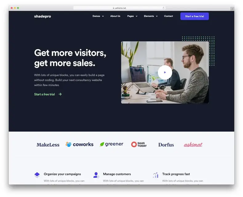 thème wordpress de démarrage shadowpro