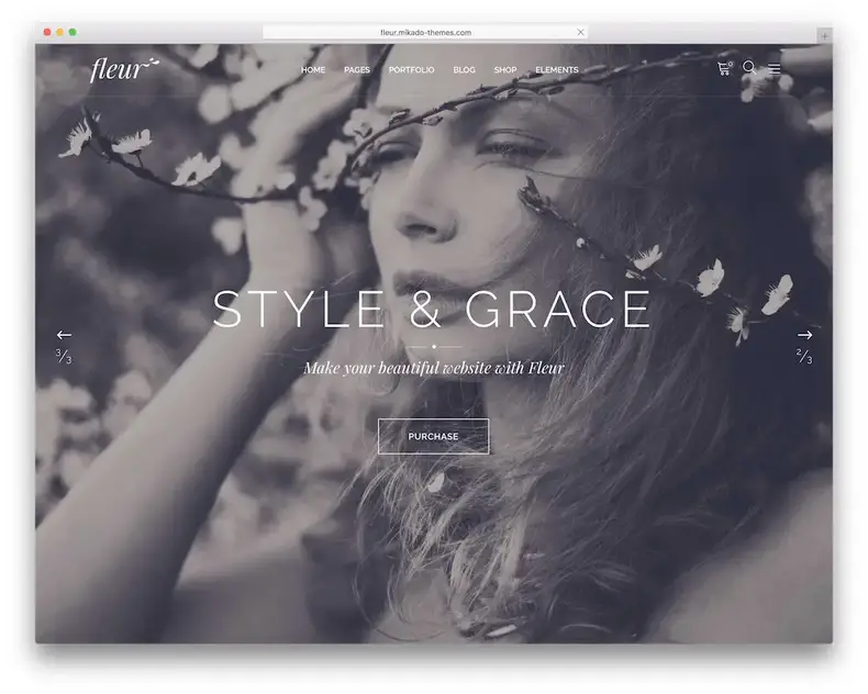 thème de mariage de fleurs wordpress