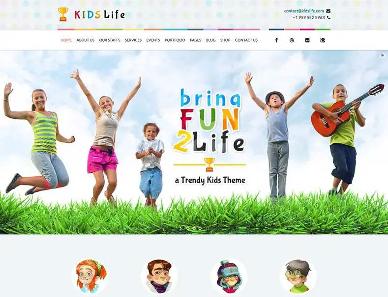 crianças-vida-crianças-tema-wordpress