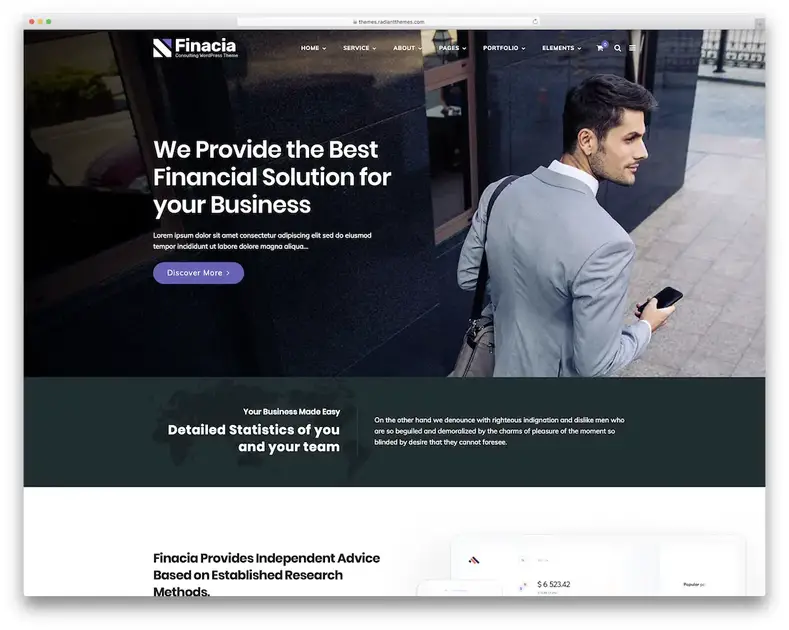 finance société wordpress thème finance