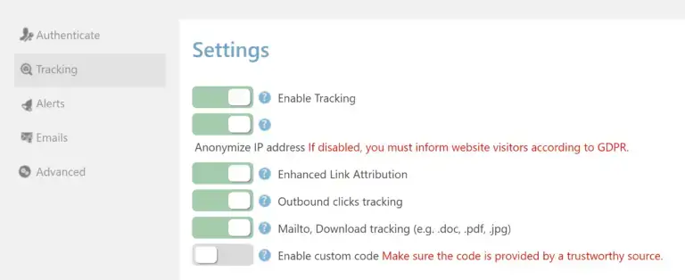 10Configurações de rastreamento do WebAnalytics