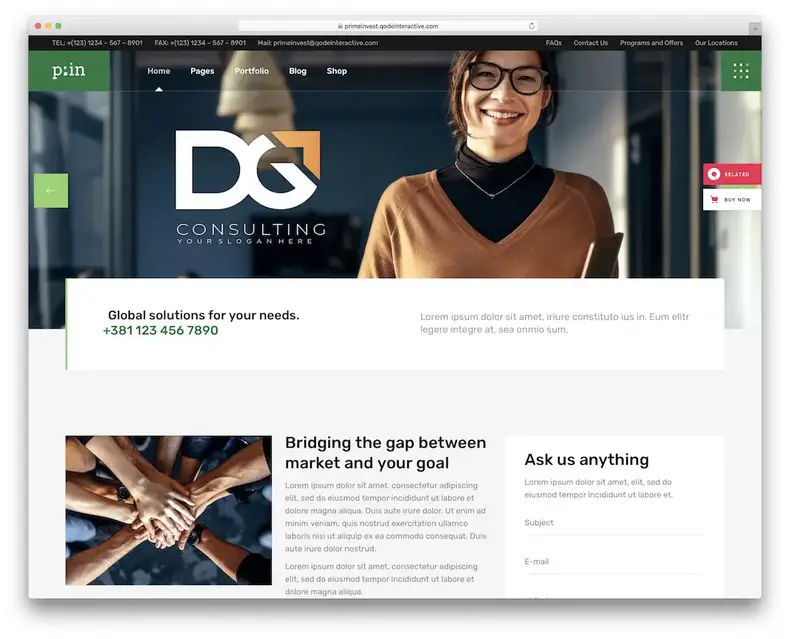 thème wordpress comptabilité primeinvest