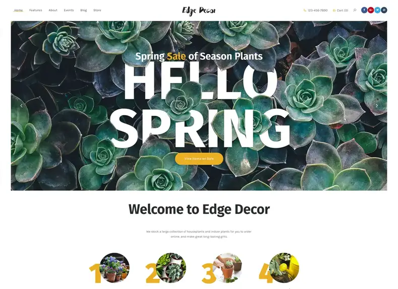 Edge Decor - Un thème WordPress pour le jardinage et l'aménagement paysager moderne