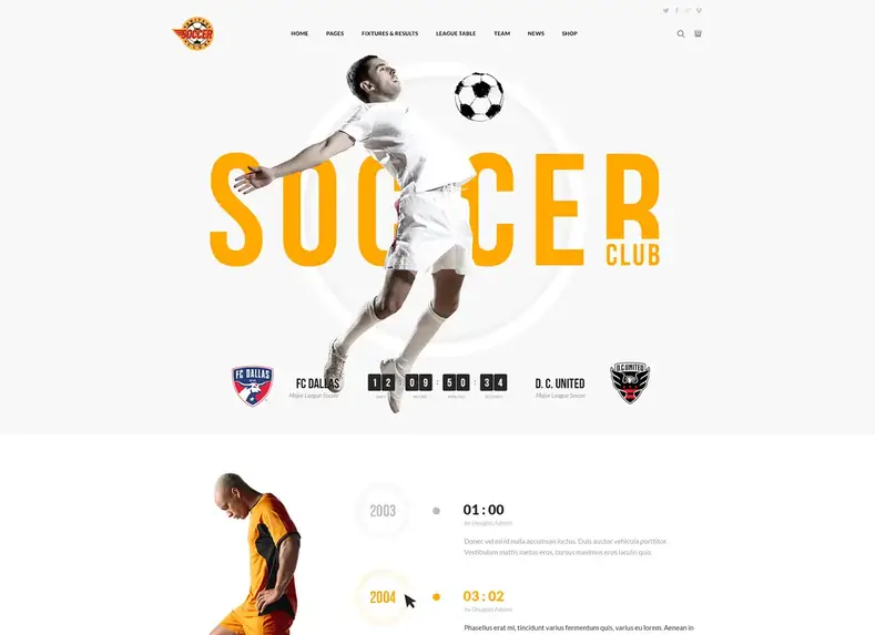 klub sepak bola |  Tema WordPress Olahraga