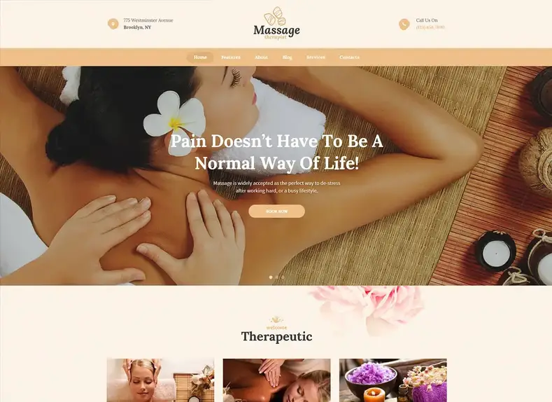 Massothérapeute |  Thème WordPress de luxe pour salon de massage et spa