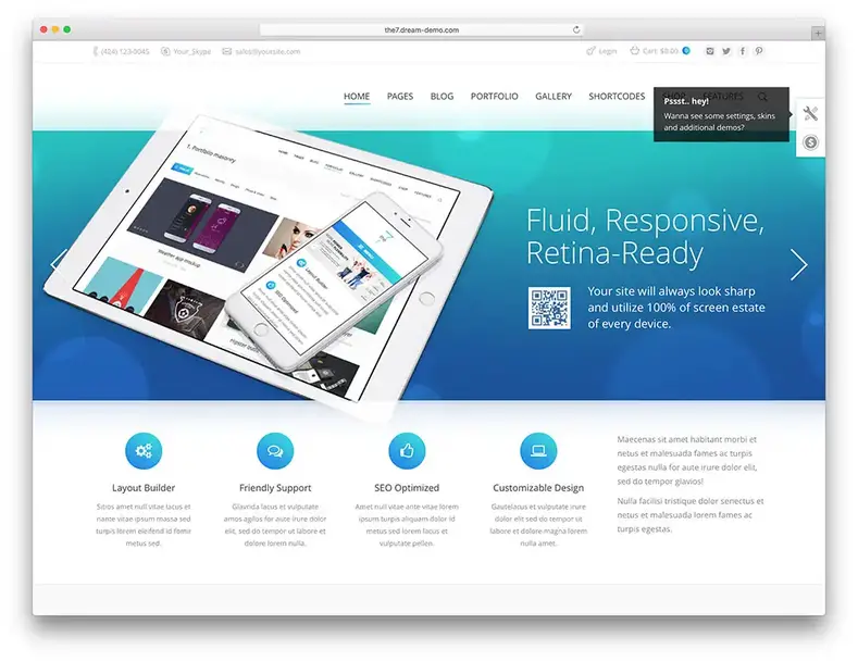 the7 - tema wordpress inspirado no iOS9