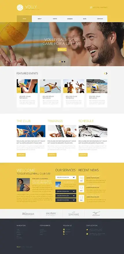 Tema WordPress Clube de Voleibol de Praia