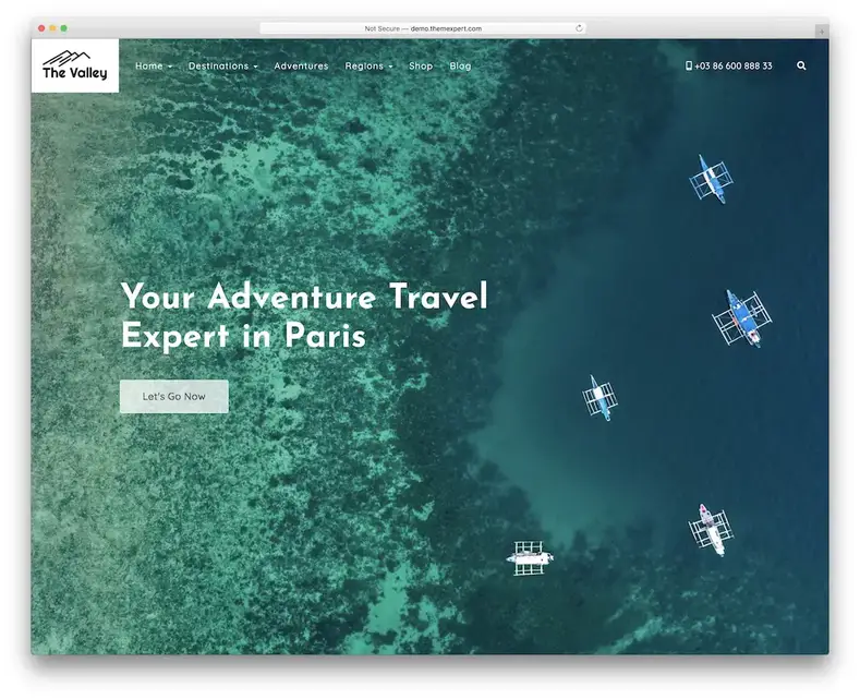 tema de viagem vale wordpress