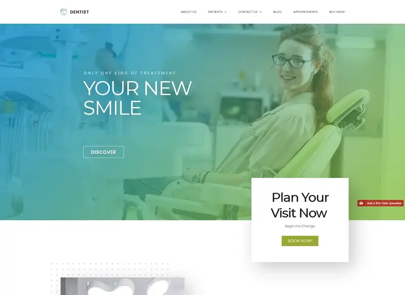 Dentiste |  Thème WordPress de dentiste pour les hôpitaux médicaux