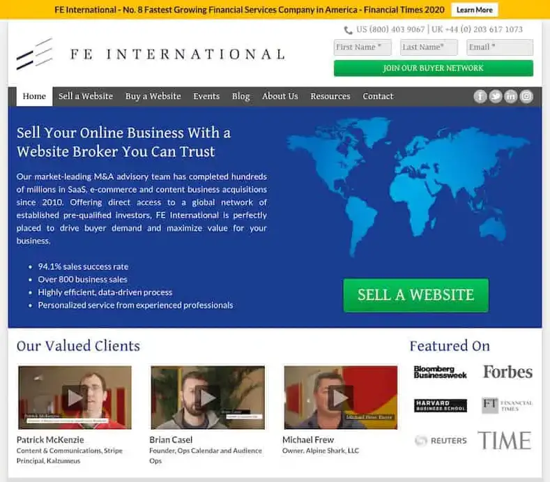 FE International - Sælg din virksomhed online