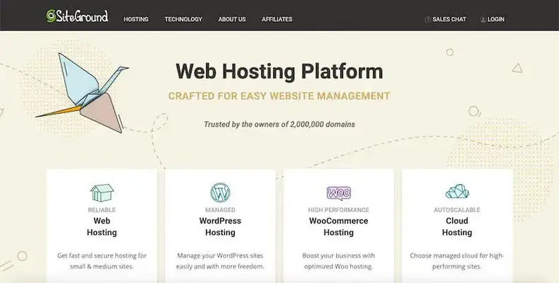 Platform web SiteGround