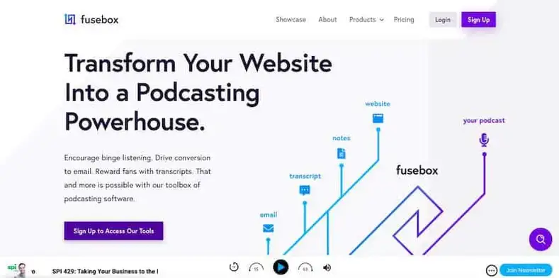 FuseBox: kraftfuld podcast -afspiller og editor
