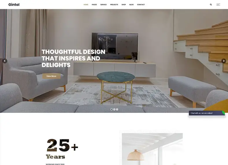Gintol |  Tema WordPress de Interiores e Arquitetura