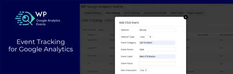 Eventos do WP Google Analytics