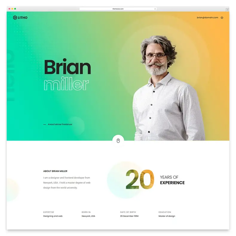 thème wordpress lithographique pour les indépendants