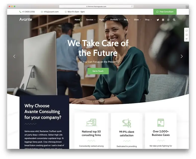 consultoria avante tema wordpress