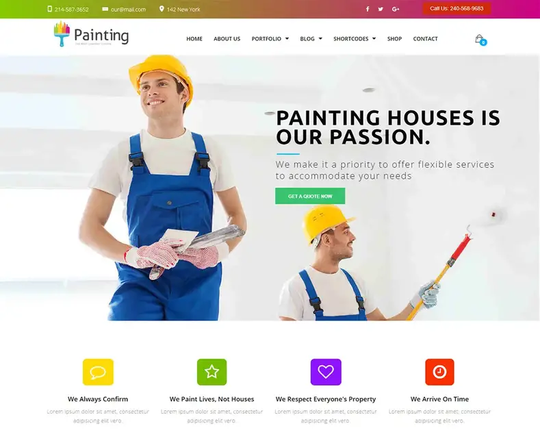 Pinte temas WordPress para pintores
