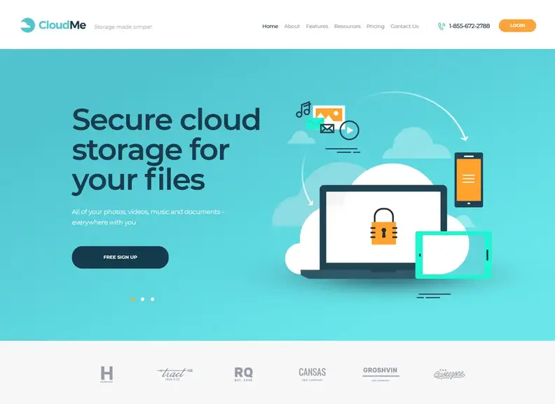 CloudMe |  Tema WordPress di archiviazione cloud e condivisione file
