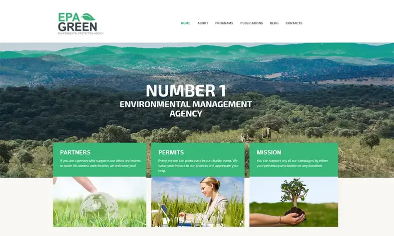 Tema WordPress Badan Perlindungan Lingkungan