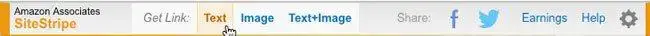 رابط نص موقع Amazon Associates SiteStripe