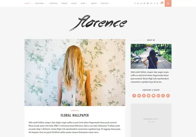 Tema WordPress Personal Branding Flornce
