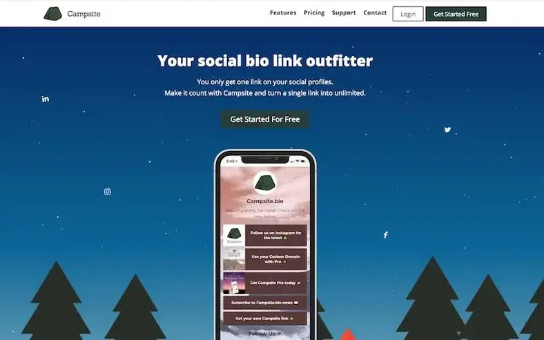 Perkemahan.bio: alternatif untuk Linktree