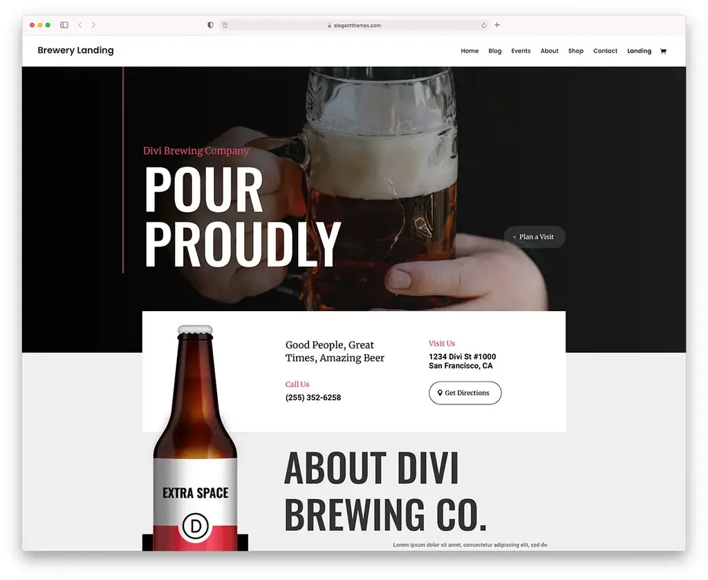 Temi WordPress per la fabbrica di birra