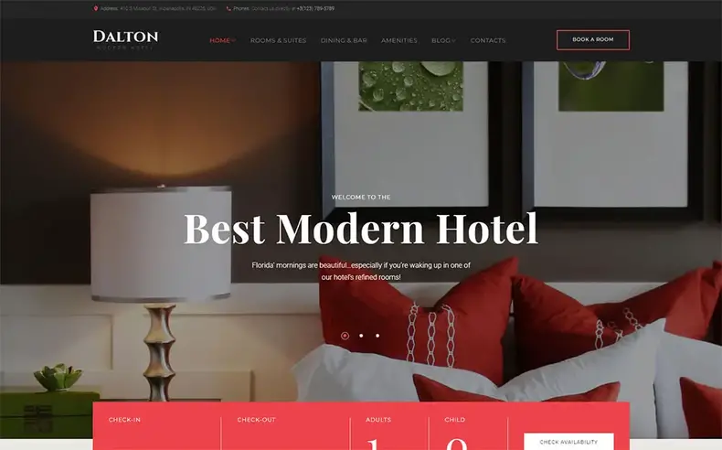 Tema WordPress per hotel moderni