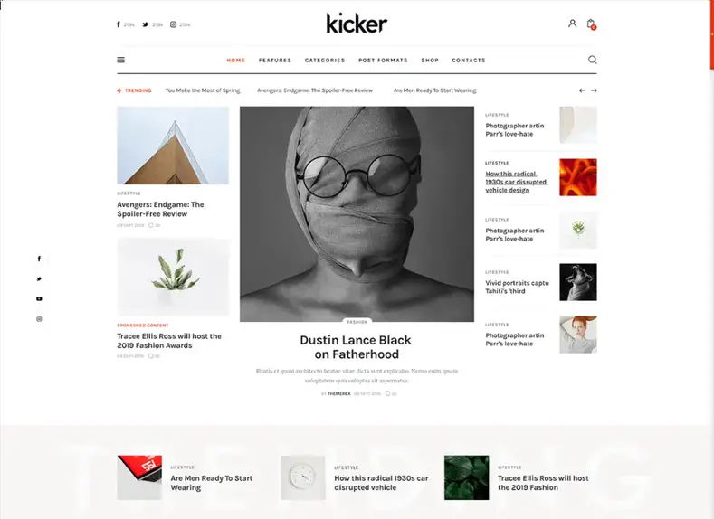 Kickers |  Tema WordPress Multipurpose Blog Magazine + Gutenberg