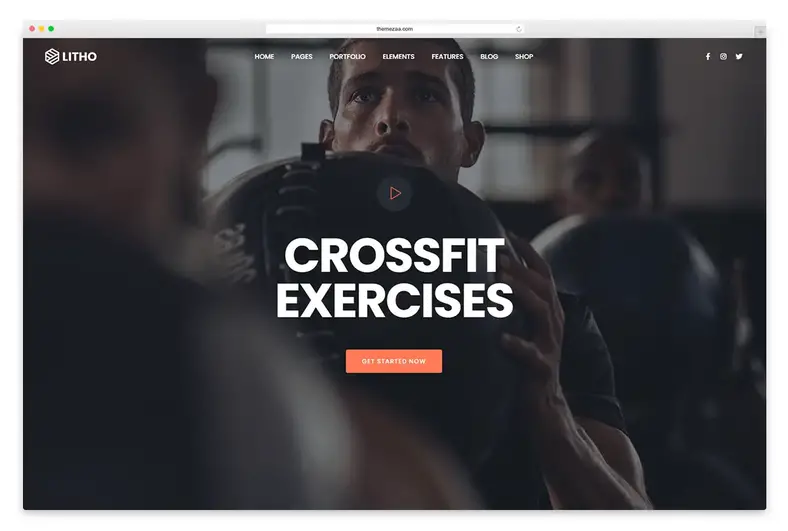 tema de fitness lito wordpress