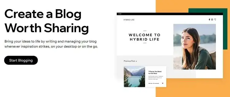 Wix membuat halaman blog
