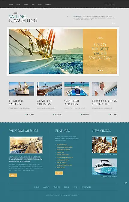 Thème WordPress adaptatif Yachting
