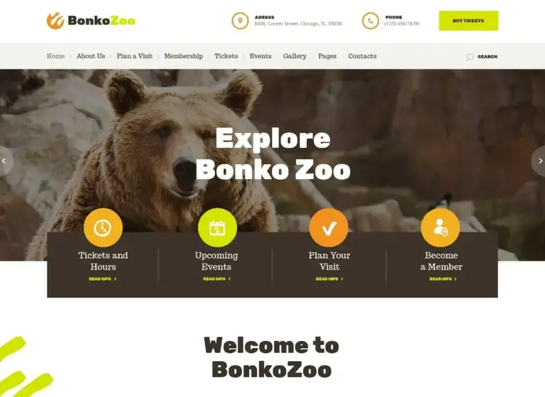 Bonko |  Thème WordPress Safari & Zoo