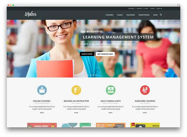 WPLMS : thème de la communauté éducative