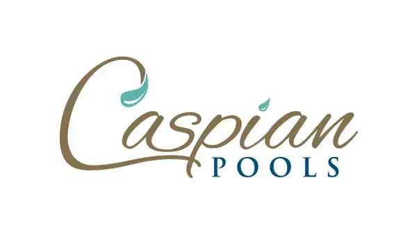 Firmaets logo på Caspian Pools