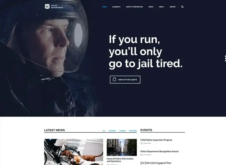 Police et pompiers de DC |  Thème WordPress pour la police et les pompiers et la sécurité des entreprises