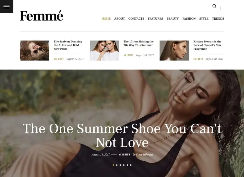 Femme - Un tema WordPress per riviste e blog di moda online