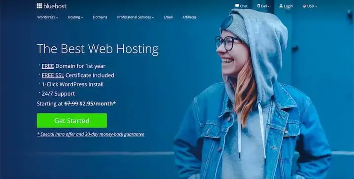 Billige webhostingtjenester fra Bluehost