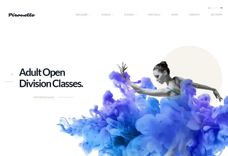 Thème WordPress de l'Académie de danse